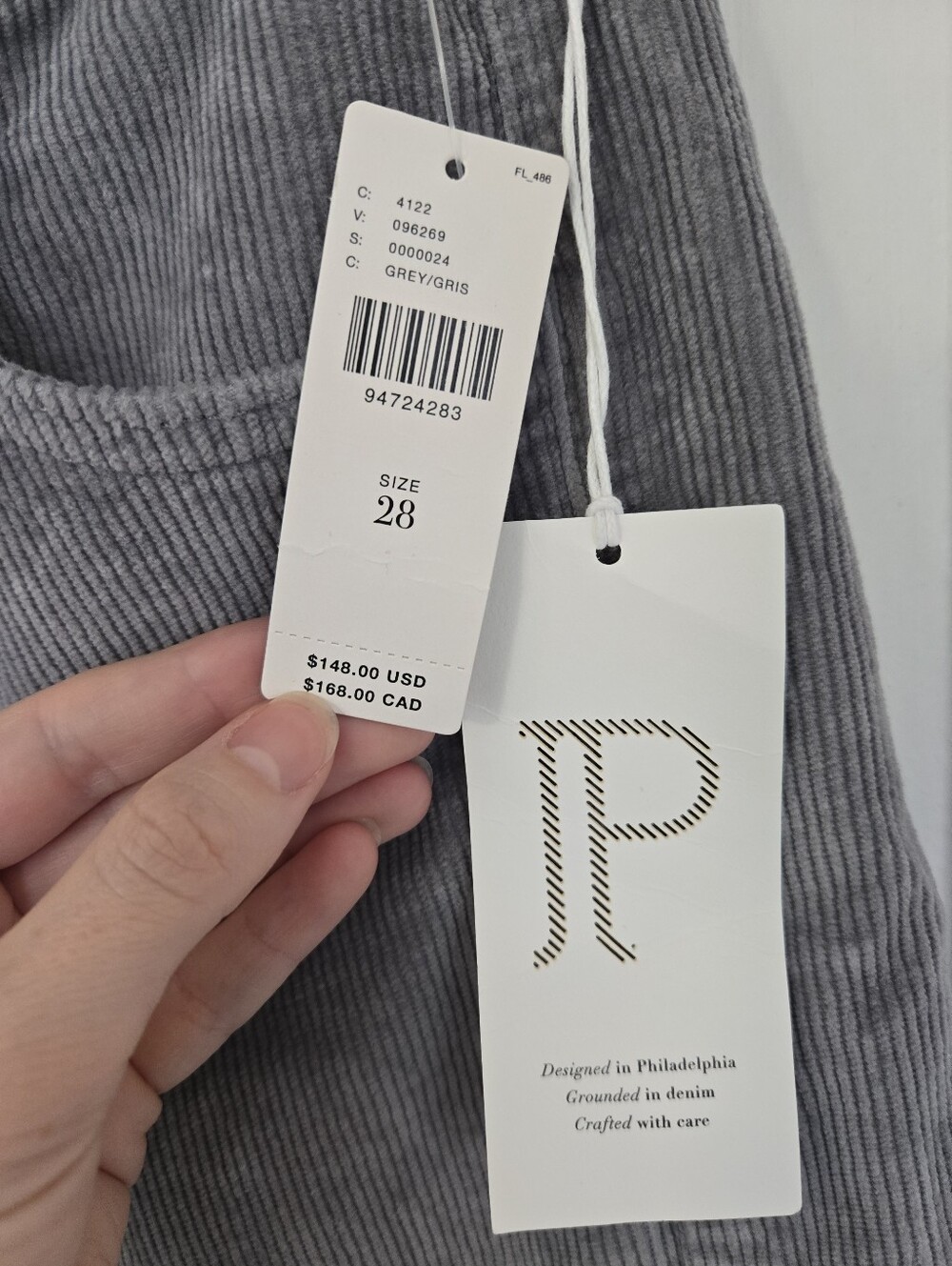 NWT Pilcro The Adi Mid-Rise Frayed Relaxed Flare Pants Corduroy Edition Size 28 - Picture 8 of 11